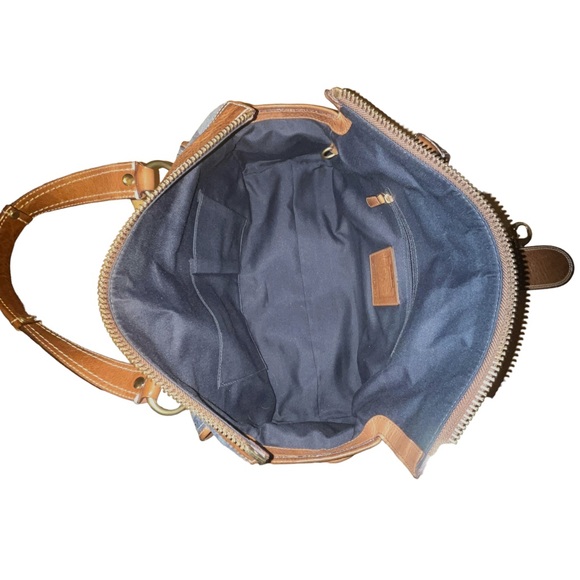 Coach 65th Anniversary Legacy Blue Denim &  Leather Satchel Handbag Purse 10827 - Picture 10 of 15